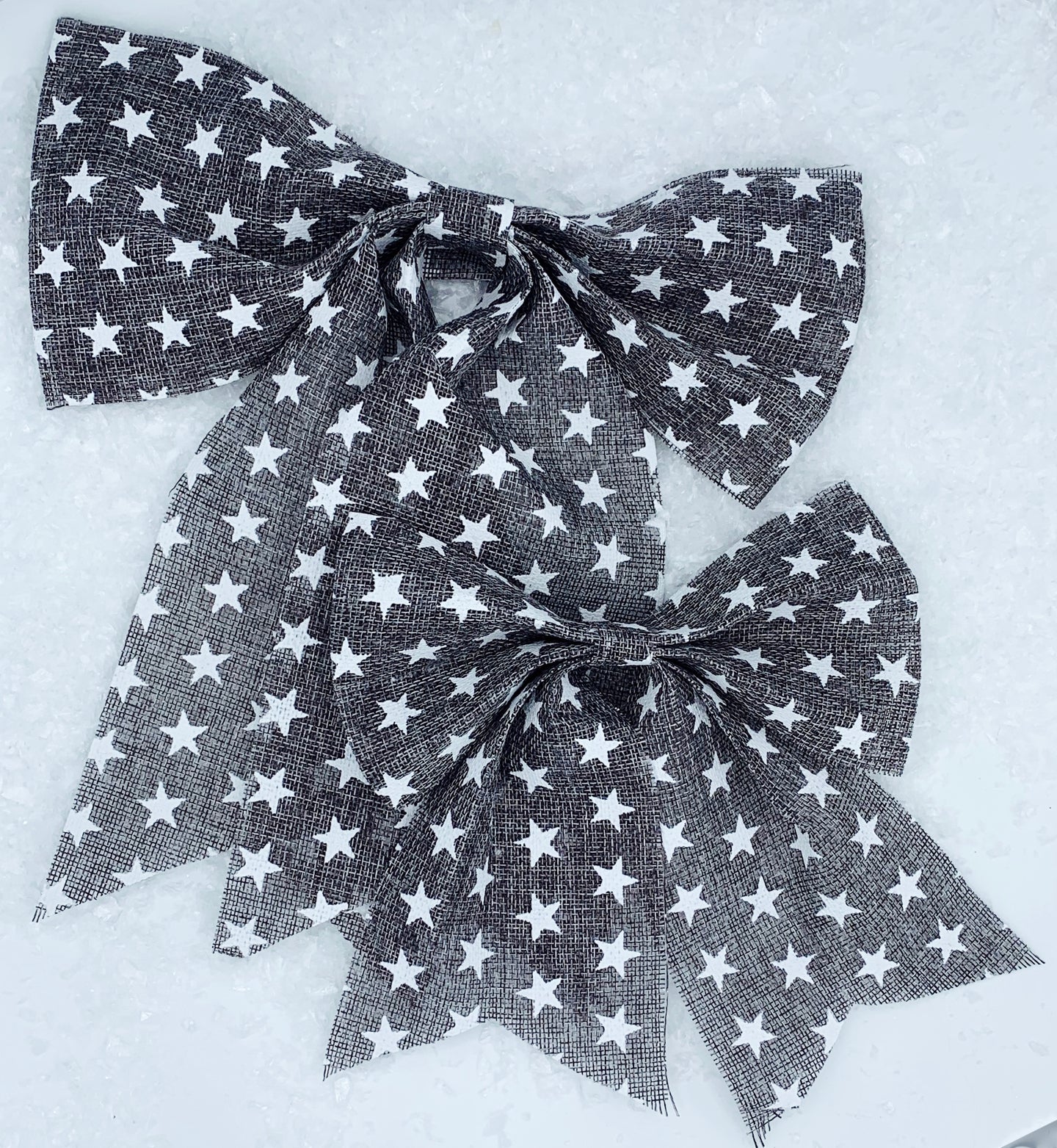 Small Grey Bow with Stars