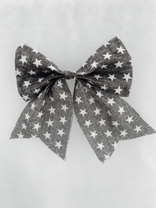 Small Grey Bow with Stars