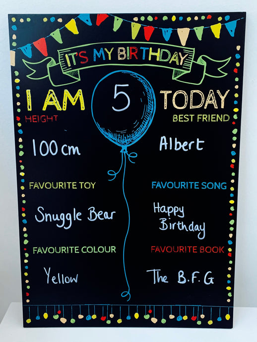 Birthday Chalkboard Plaque - 40cm